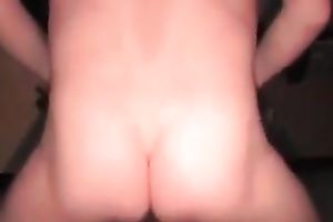 My desirable brunette hair GF rides my hard rod in reverse cowgirl pose