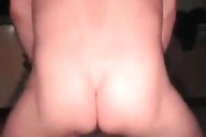 My desirable brunette hair GF rides my hard rod in reverse cowgirl pose