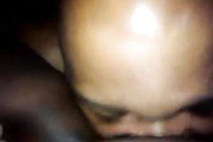 Going down on my dark floozy licking her juicy hirsute poontang