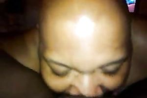 Going down on my dark floozy licking her juicy hirsute poontang