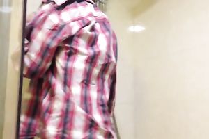 Slutty Chinese dirty slut wife taking shower in nylon hose