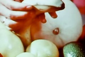 Skinny white honey got her cunt team-fucked from behind