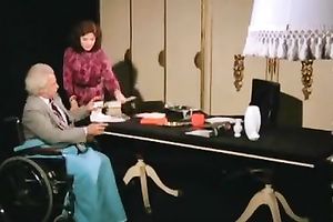 Well shaped hot women with ravishing Mamillas rest in ottoman and tempt every other