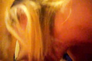 Cock sucking workout of my cute and juvenile golden-haired playgirl