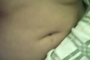 Rubbing my large mambos and wet pierced slit in public restroom