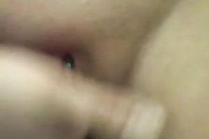 Rubbing my large mambos and wet pierced slit in public restroom