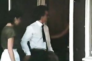 Nice and hard penetration of taut and recent looking vagina of hot honey