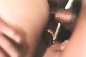 Nice and hard penetration of taut and recent looking vagina of hot honey