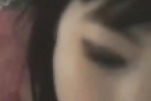 Magnificent cute sweetheart receives a large load of cum on her nice-looking face