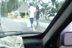 My youthful cheating wife quickly pleasing me with fellatio in my car