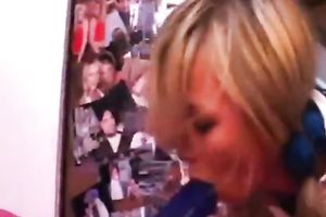 Sweet light haired tanned legal age teenager was using a sex-toy to please her pussy