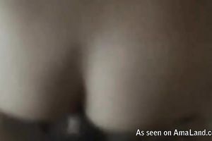 Horny non-professional dude bonks his naked boned brunette hair gf