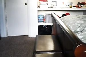 Chocolate cheerful large bottomed sexpot was tenderly teasing her own love tunnel