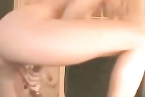 Slender cute pale auburn webcam white bitch with fine milk sacks masturbated a bit