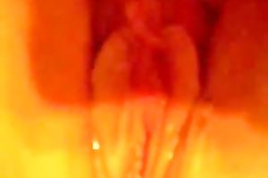 Wife strokes her sensitive clitoris making her snatch soak with love juice