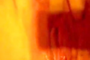 Wife strokes her sensitive clitoris making her snatch soak with love juice