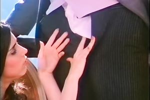 Cock hungry bitch loved to engulf her friend's big cock