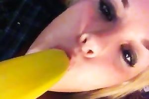 I just love to fuck my charming pink cum-hole with banana