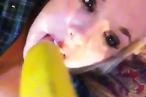 I just love to fuck my charming pink cum-hole with banana