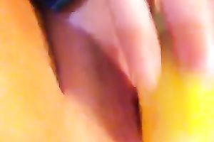 I just love to fuck my charming pink cum-hole with banana