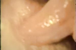 Deep penetration of big ramrod into soaked and taut vagina