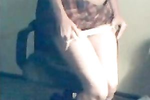 Homemade solo clip with my ex BBC slut masturbating on cam