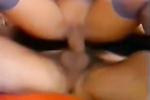 Old golden-haired housewife riding her friend's big dong on the bed