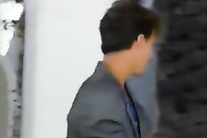 Old golden-haired housewife riding her friend's big dong on the bed