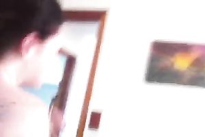 My wild perspired dark brown white wife got busy with engulfing my meaty large shlong