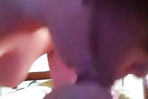 My wild perspired dark brown white wife got busy with engulfing my meaty large shlong