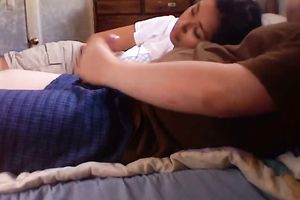 Sensual oral-job from sexy non-professional Indian wifey on webcam