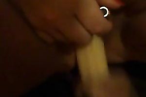 My slutty spouse fingers my muff and smashes it with a toy