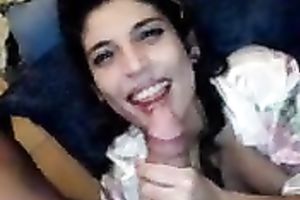 My brunette hair fuck buddy is so fine at giving oral