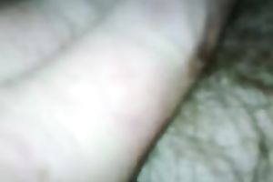 Stroking my idle big beautiful woman wife's lengthy pubic hair with my hands