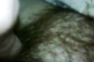 Stroking my idle big beautiful woman wife's lengthy pubic hair with my hands