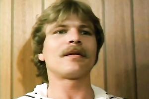 Redhead classic German playgirl giving head on the ottoman