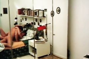 Redhead classic German playgirl giving head on the ottoman