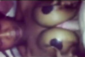 Funky ebon hoe with biggest love bubbles from South Africa gets jizzed with cum