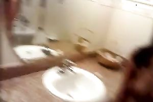 Mouth-watering Pakistani Married slut disrobes and urinates in the washroom