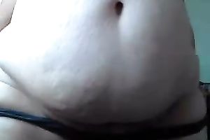 I love teasing my massive abdomen in front of my livecam