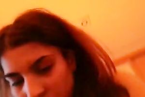 Sweet and delectable non-professional sexy legal age teenager sucks Indian dick