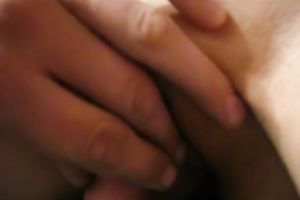 Diddling my small girl's shaved slit with fingers and my uncut ramrod