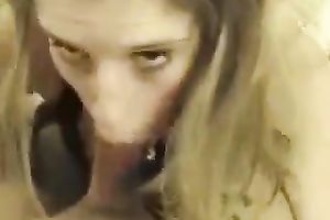 Pretty non-professional legal age teenager babe gives me stout oral-job so she receives fat throat ejaculation