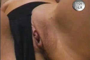 Slutty brunette hair playgirl Genese jacks off her spouse