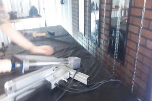 Red haired tattooed titless doxy was riding dildo on top on web camera