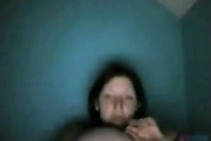 Wondrous black haired livecam nympho played with her actually giant whoppers