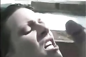 My skillful dark brown seductress knows how to blow jock