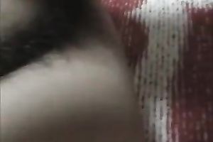 Emotional Asian wench got her soaking fur pie drilled missionary style on webcam