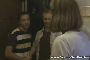 Lewd legal age teenager honey acquires screwed in front of her BF whilst this guy bangs some other horny white wife