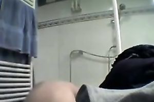 Outstanding giant natural tits of my girlfriend in the shower room